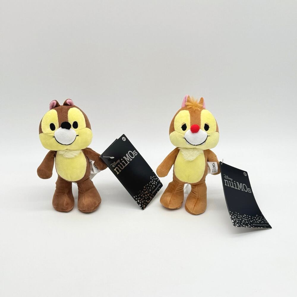 Set of 2 Disney NuiMOs Chip & Dale Chipmunk Plush Toys NEW